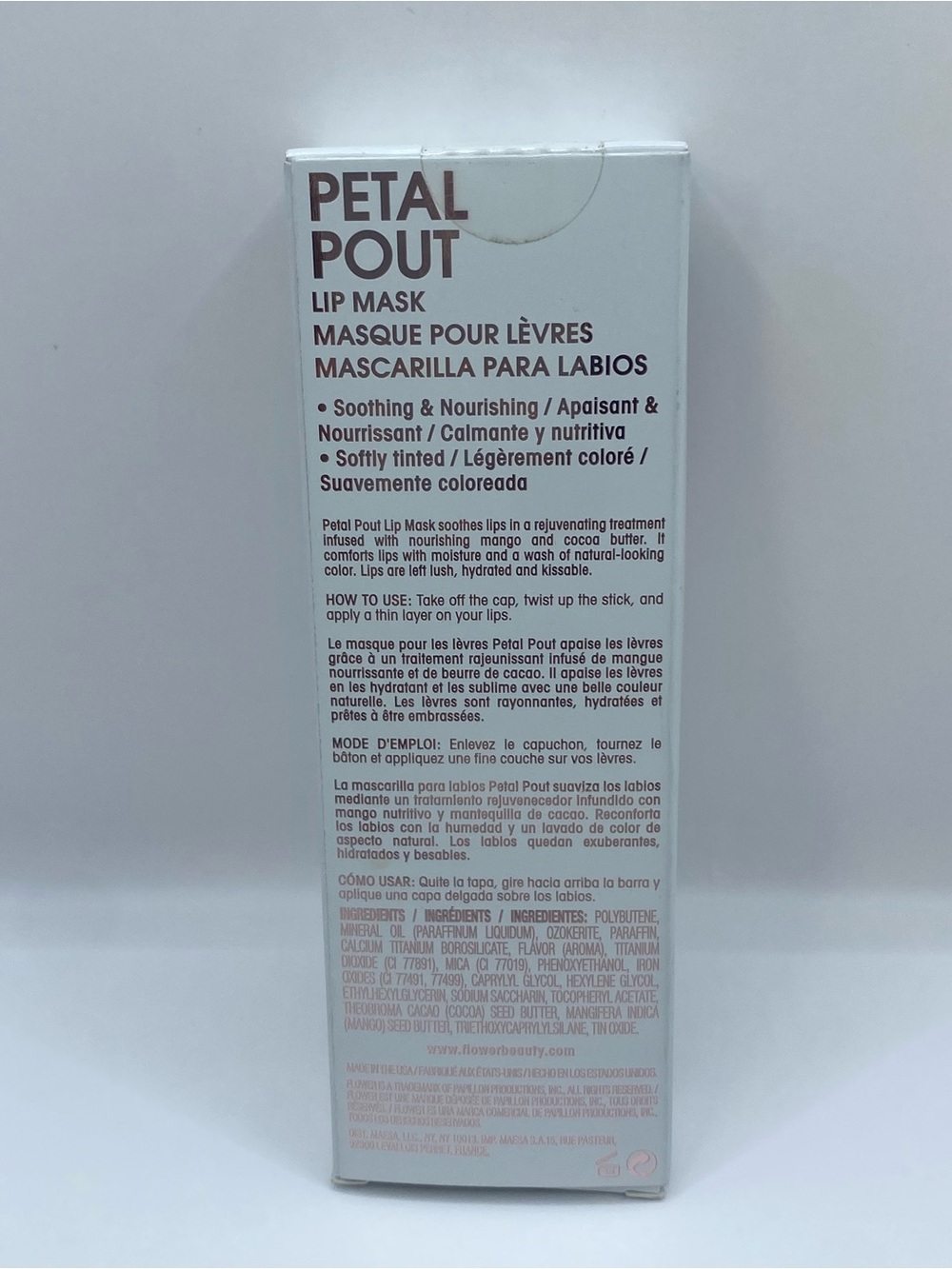 FLOWER BEAUTY Petal Pout Lip Mask- Nectar LM3 New - Picture 5 of 7
